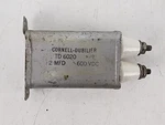Vintage Cornell-dubilier TD-6020 Capacitor Mfd 600 Vdc 2UF TD6020. Fixed Price $24.95.