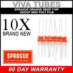 Lot Of 10 New Sprague 715P Orange Drop .0022UF 600V 5% Poly Film Capacitors. Fixed Price $16.58.