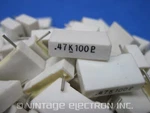 Plessey Radial Metallized Film Box Capacitors: 0.47UF 10% 100V Dynaco 260474. Fixed Price $9.95.