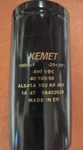 Kemet 400V 1000UF Capacitor. ALS41A 102 Kf. Fixed Price $9.99.