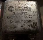 Chicago Condenser Corp Capacitor Mfd 600 V.d.c. Vintage W Potter 5910-112-6794. Fixed Price $15.00.