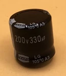 Teapo 330UF 200V Aluminum Electrolytic Snap Capacitor LH20000Y0330Y14. Fixed Price $28.00.