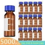 5000 Pack 2ML Autosampler Vials +screw Caps Amber Glass Bottle 9-425 For Agilent. Fixed Price $139.99.