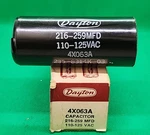Dayton 4X063A 216-259MFD 110-125VAC Motor Start Capacitor MC2. Fixed Price $23.99.