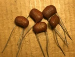 5 Nos Paktron Brown Drop .03 Uf 400V Capacitors Vintage Guitar Amp Tone Caps. Fixed Price $50.00.