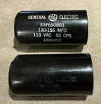 Vintage Capacitor # 35F690BB1 130 156 Mfd 110-VAC 1886208 *usa *2-PCS. Fixed Price $29.50.
