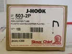 Box Of 100 Sioux Chief 503-2P 1/2 J-hook Plastic Coated. Fixed Price $20.50.
