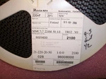 Qty (2100) .22UF 50V 20% 2220 Smd Film Capacitors MMC5.7-224M50L0TR12 Evox-rifa. Fixed Price $99.99.
