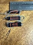 Sprague Black Beauty .001 Uf +/- 10% 600 Vdc 6TM-D10 Axial Capacitor Qty 3. Fixed Price $24.99.