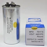 Supco CD70+7.5X440R Hvac Motor Round Dual Run Capacitor Mfd Volts. Fixed Price $18.26.