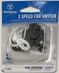 Westinghouse 77288 Dual Capacitor 3 Speed Fan Switch. Fixed Price $35.00.