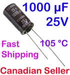 Lot Of 4/10/20PCS 1000UF 25V 10X20MM 105 Nippon United Chemicon Kmg. Fixed Price $13.63.