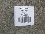 Packard Round Hard Start Capacitor Nib 145-174 Mfd 330 Volt PRMJ145. Fixed Price $13.66.