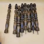 14" Vintage Replacement Wooden Spindle Shelf Bookcase Caps Lot. Fixed Price $44.99.