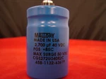 Mallory CGS272U040R2C 2700UF 40V Screw Mount Electrolytic Capacitor (lot Of 2). Fixed Price $19.99.