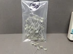 Tdk 25PF Ceramic Disc Capacitors Qty 50 Unknown Voltage 0.35" Dia. Nos. Fixed Price $20.00.