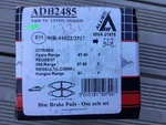 Allied Nippon Front Brake Pads Set ADB2485 Fit Kangoo, Kubistar. Fixed Price $13.61.