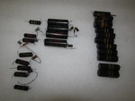 23 Assorted Sprague Bumble Bee Capacitors. Fixed Price $30.00.