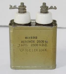 Aerovox 2509M .1 Mfd 2500 V.d.c. Hermetically Sealed Oil Capacitor. Fixed Price $15.00.