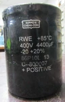 Nippon Chemi-con 4400 Uf Capacitor Vac C--800007 86P10L 13. Fixed Price $44.99.