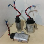 3 Ea. Used Ronken Film Capacitor 86A81205K12 2MF 1000VDC, W/clamp, Boot & Wire. Fixed Price $60.00.