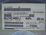 Panasonic ECJ1VC1H331J Qty Of 1350 Per Lot Cap Cer 330PF 5% 50V Npo 0603. Fixed Price $35.00.