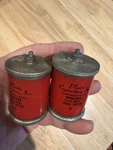 (2) Plastic Capacitors Inc 0F40-254 0.25MFD 4000 Vdcw Vintage. Fixed Price $78.00.