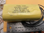 Capacitor 12 Mfd 115VAC Hopkins Eng Co. Fixed Price $8.99.