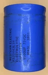 Western Electric Electrolytic Capacitor KS20443L 34 9500UF 75VDC. Fixed Price $21.00.