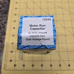 Mars 12245 Motor Run Capacitor Mfd, Round 440/370 Vac Dual Voltage Rated. Fixed Price $10.00.