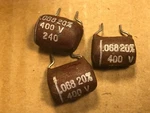 3 Nos Brown Drop .068 Uf 400V Capacitors Vintage Micamold Guitar Amp Tone Caps. Fixed Price $12.00.