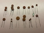 Sprague Ceramic Disc Capacitor Lot Nos 19PCS Rf/bypass 220PF 5.6NF X5E/X5F. Fixed Price $34.50.