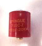 Sprague 715C-Z 600PF-20KV Door Knob Capacitor. Fixed Price $18.27.