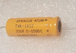 Sprague Atom TVA-1412 Capacitor 30UF, 150V Usa Top Choice For Audiophiles. Fixed Price $13.99.