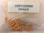 192P153X9080 Sprague Cap Film 0.015UF 80V Pet 10% Axial Pieces. Fixed Price $14.40.