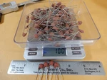 Erie 85PF ??v 10% Z5D Ceramic Disc Capacitors Qty 100 Nos .28 Dia. Fixed Price $12.00.