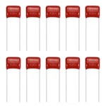 20PCS CBB22 630V 332J 0.0033UF Metallized Polypropylene Film Capacitors, Red. Fixed Price $17.50.