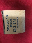 TVA-2722 10-10 Mf 450-450V Sprague Twist-lok Capacitor Nos. Fixed Price $11.25.