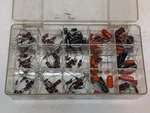 80+ Assorted Vintage Capacitors And Resistors Organizer Case, Sprague & More. Fixed Price $59.99.