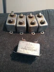 5- Sprague Bathtub Oil Capacitors .5 Mfd 200 V.d.c.. Fixed Price $12.00.