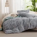 Bedsure Duvet Cover Twin Size - Reversible Botanical Set Zipper. Fixed Price $40.93.