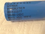 Sprague 360X10377 Electrolitic Capacitor 0180-2987. Fixed Price $19.99.