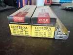 Pair Of Vintage Cornell Dubilier Cde Motor Start Capacitors CC0129A 200WV Nos. Fixed Price $36.00.