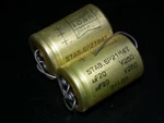 Two Vintage Nos Capacitors 20UF 250V Icar Condensatore Elettrolitico Giallo. Fixed Price $24.00.