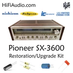 Pioneer SX-3600 Rebuild Restoration Recap Service Kit Repair Filter Capacitor. Fixed Price $145.00.