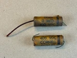 2 Vintage 1950 Cornell-dubilier Tiger Wax Capacitors .1 Uf 400V Tone Caps. Fixed Price $50.00.