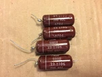 4 Vintage Good-all .22 Uf 200V Red Molded Capacitors Guitar Amp Caps Type 600UE. Fixed Price $12.00.