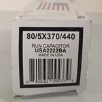 Amrad Round Run Capacitor 80/5 Mfd 370/440 Vac USA2222BA. Fixed Price $29.99.