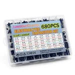 680 Pcs Electrolytic Capacitor Kit 24 Values Assortment 0.1UF1000UF Radial. Fixed Price $25.45.