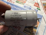 Chemi-con 20L-150E-H 150UF 200V Aluminum Electrolytic Chassis Lug Cap. Fixed Price $20.94.
